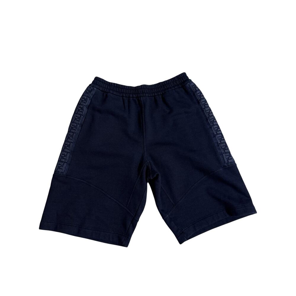 FENDI embossed-monogram denim shorts